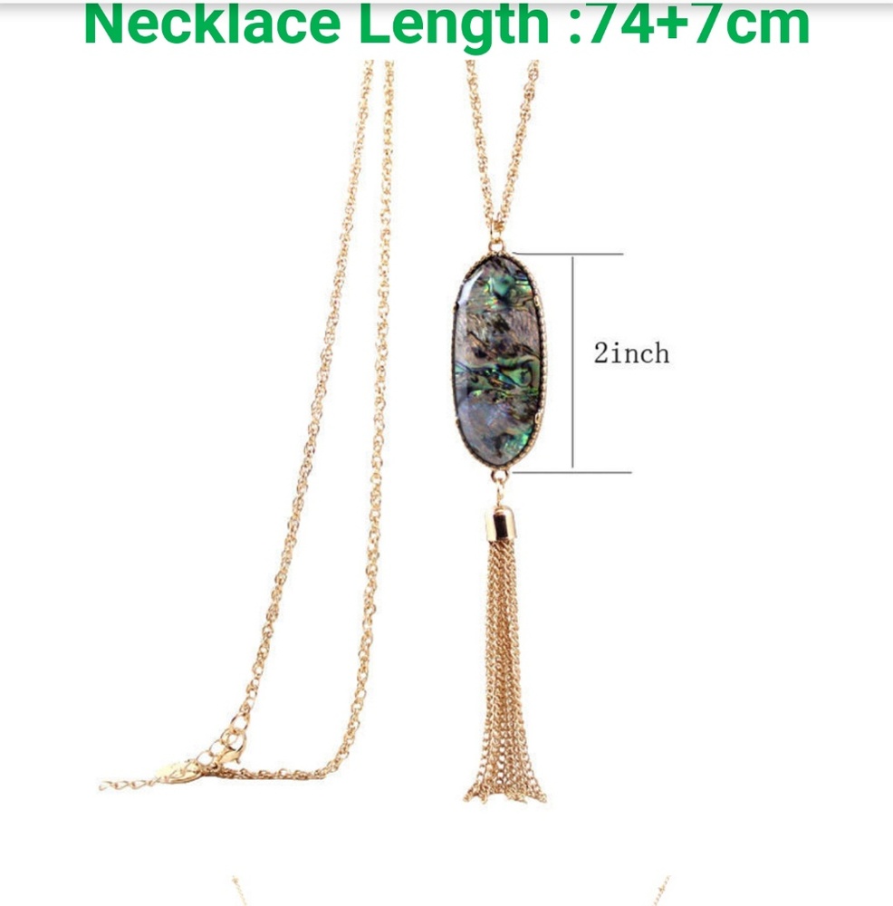Abalone tassel necklace - Picture 4 of 5